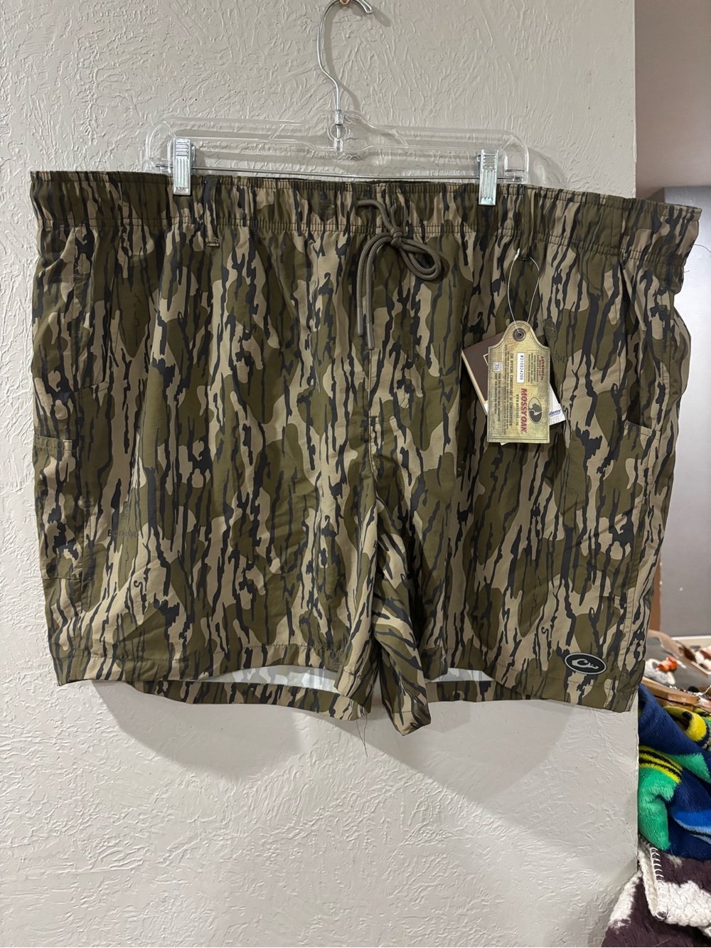 NWT Drake Hunting Mossy Oak Duck Camo Unlined Casual Athletic Shorts size 3X